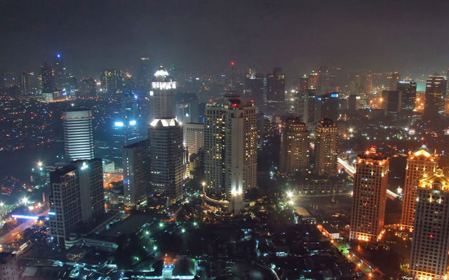 City night lights buildings background #15 free wallpaper - medium preview image