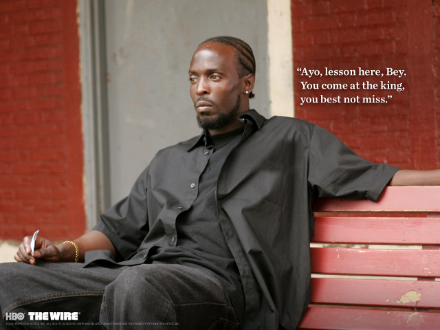 Man sitting red bench quote free wallpaper - medium preview image