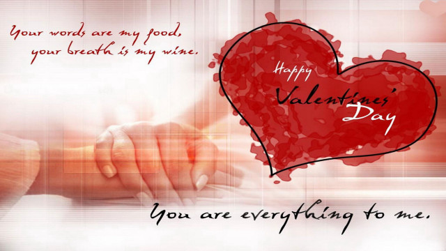 Happy valentines day heart hand free wallpaper - medium preview image