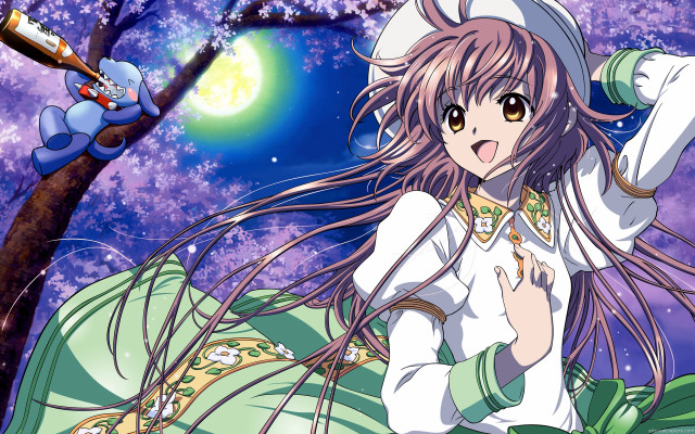 Girl long hair hat tree free wallpaper - medium preview image
