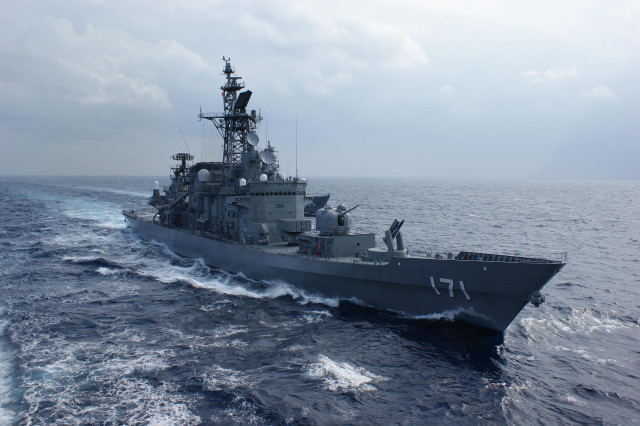 Warship ocean man waving rising free wallpaper - medium preview image