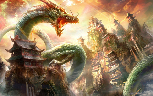 Dragon hill castle clouds sky free wallpaper - medium preview image