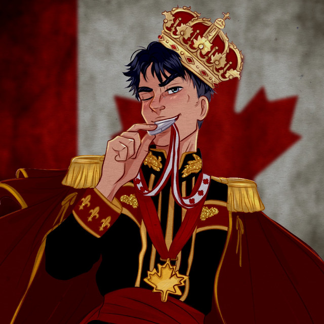 Man crown brushing teeth canadian free wallpaper - medium preview image