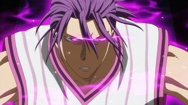 Purple hair man white shirt free wallpaper - medium preview image