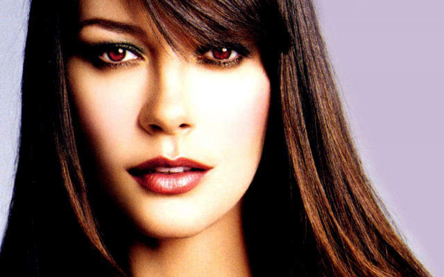 Gothic portrait longhair redlips photorealistic free wallpaper - medium preview image