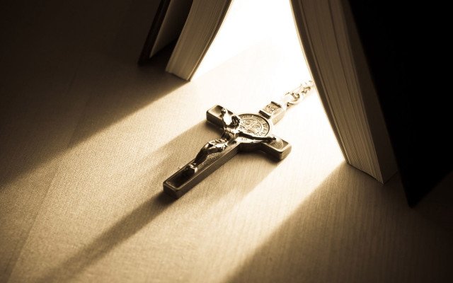 Cross book light shadow window free wallpaper - medium preview image