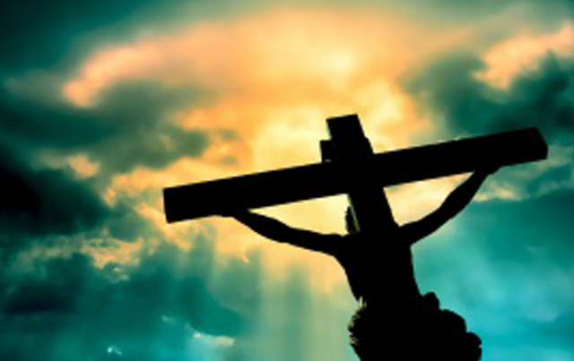 Person holding cross cloudy sky free wallpaper - medium preview image