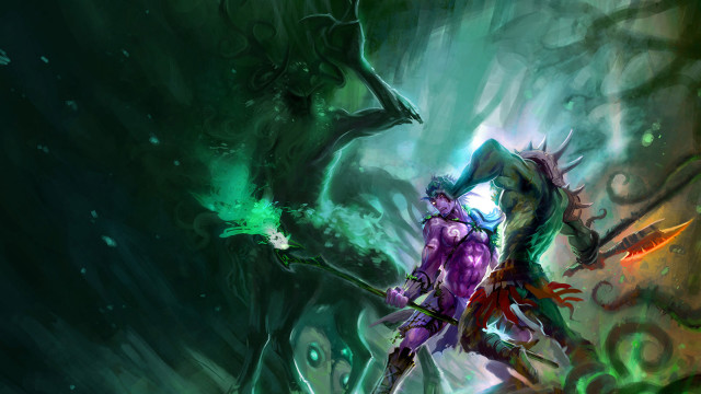Man purple outfit sword demon free wallpaper - medium preview image