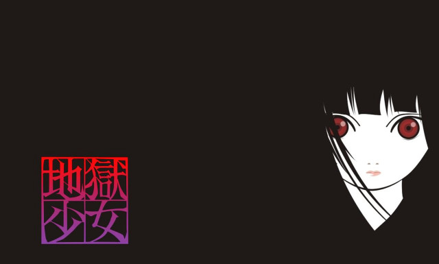 Woman red eyes black background #2 free wallpaper - medium preview image