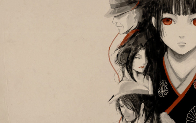 Man woman red eyes fan free wallpaper - medium preview image
