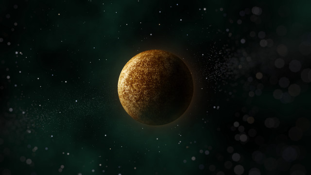 Yellow object dark space stars free wallpaper - medium preview image