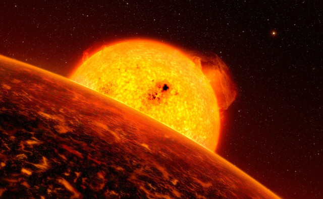 Distant sky large sun object free wallpaper - medium preview image
