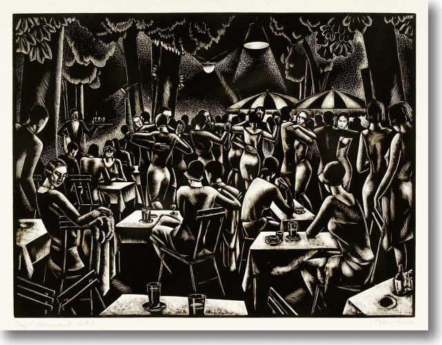 Black white drawing group people #5 free wallpaper - medium preview image