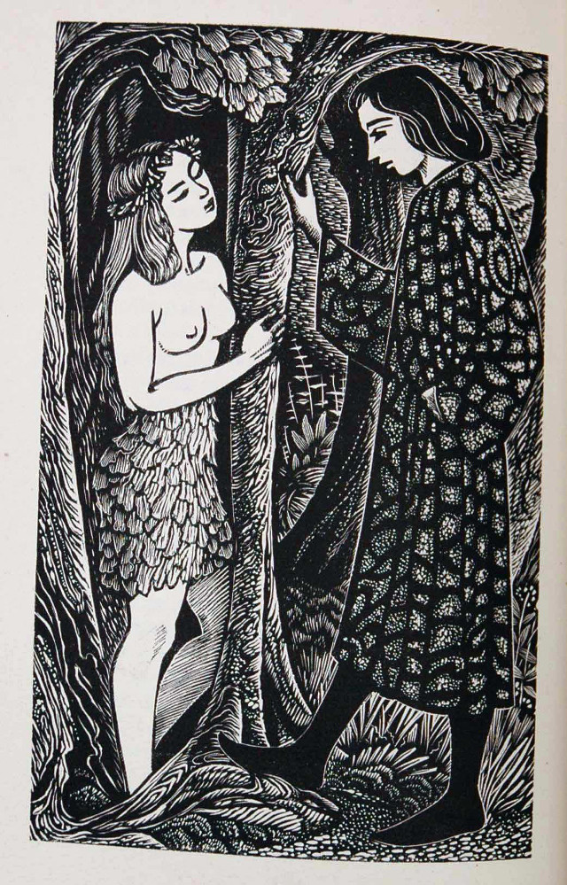 Women forest drawing trees leaves free wallpaper - medium preview image