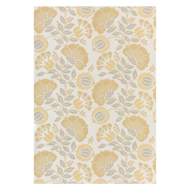 Yellow grey floral wallpaper leaves free wallpaper - medium preview image
