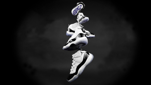 Flying shoes with shoe on free wallpaper - medium preview image