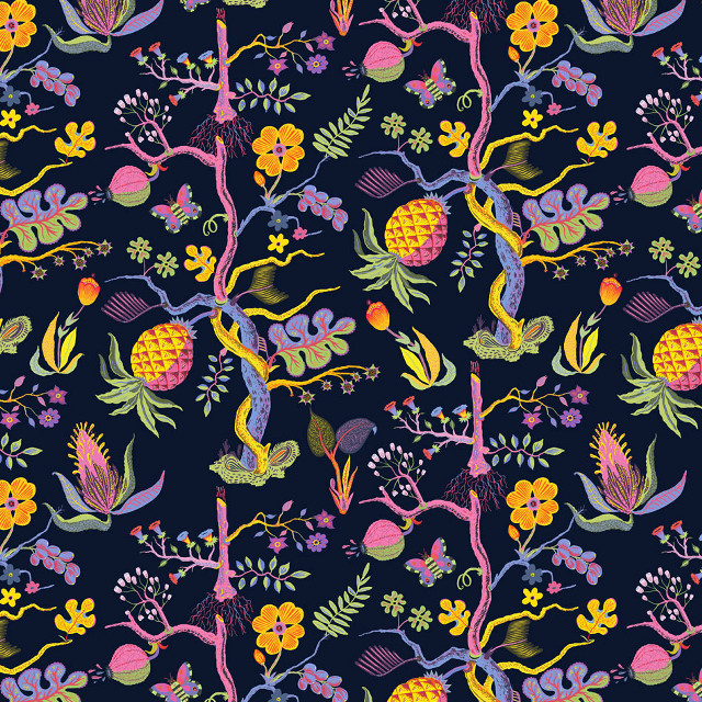Colorful bird flower branch lily free wallpaper - medium preview image