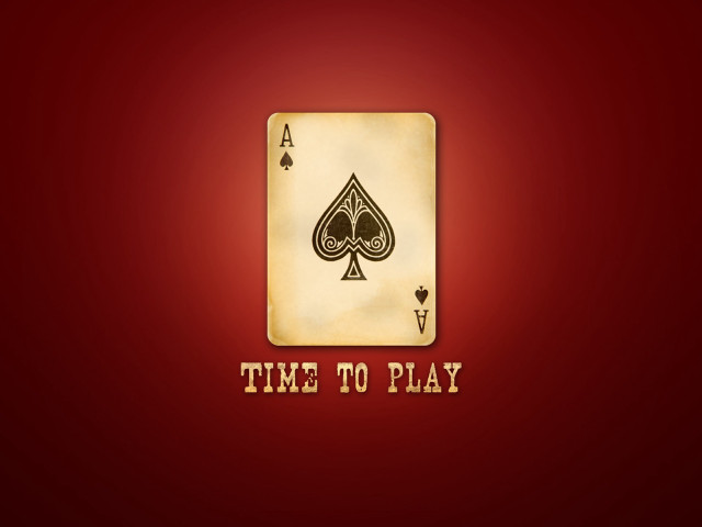 Time to play ace playing free wallpaper - medium preview image