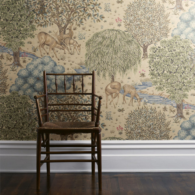Chair deer wallpaper interior decor free wallpaper - medium preview image