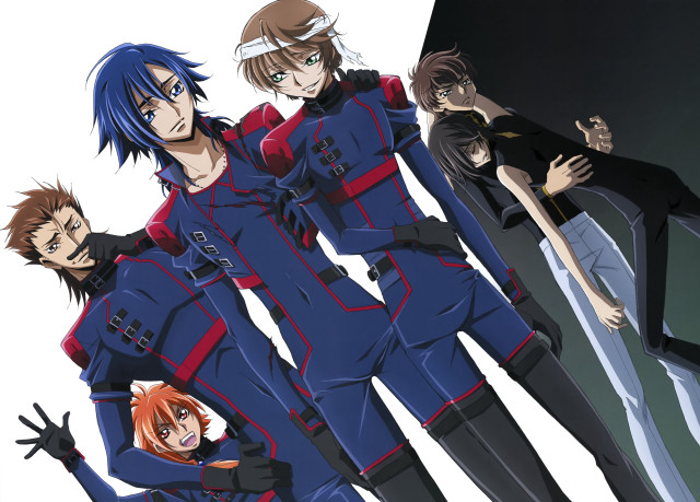 Anime characters group white black #3 free wallpaper - medium preview image