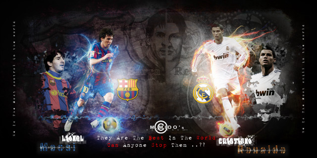 Soccer players running ball air free wallpaper - medium preview image