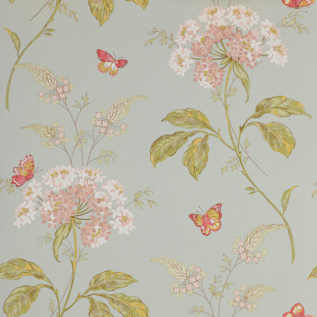 Flower butterfly pattern wallpaper backside free wallpaper - medium preview image