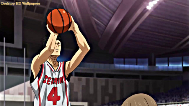 Cartoon basketball player holding basketball free wallpaper - medium preview image