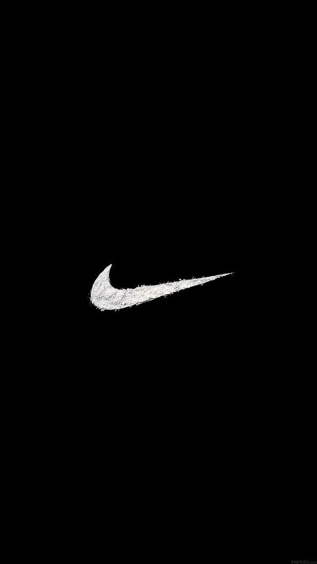 Nike logo black background white free wallpaper - medium preview image