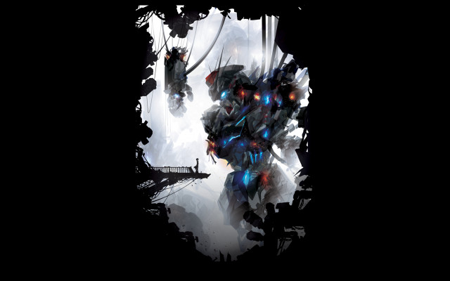 Robot armor mecha glowing eyes free wallpaper - medium preview image
