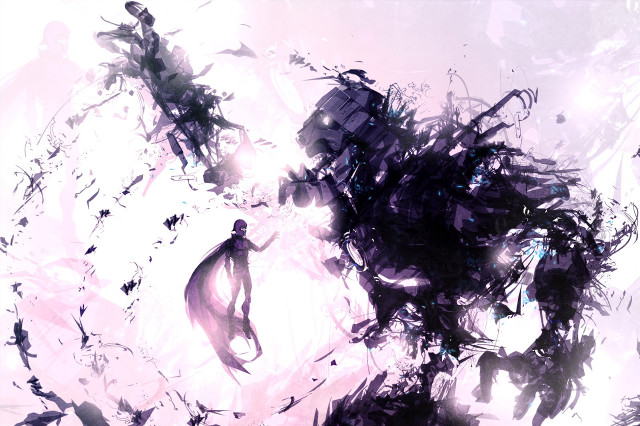 Man hat suit painting art free wallpaper - medium preview image