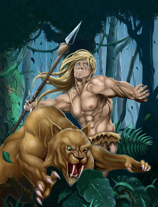 Man spear lion woods spear free wallpaper - medium preview image