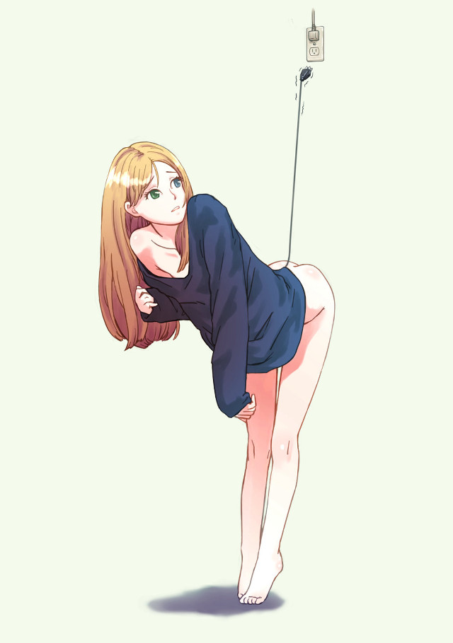 Woman blue dress holding stick free wallpaper - medium preview image