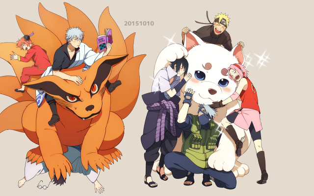 Group people cartoon character cat free wallpaper - medium preview image