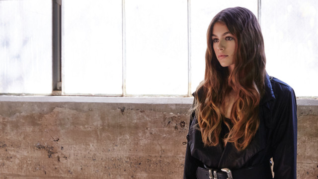 Woman window black shirt belt free wallpaper - medium preview image