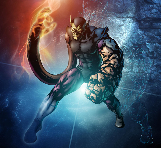 Man costume fireball demon back free wallpaper - medium preview image