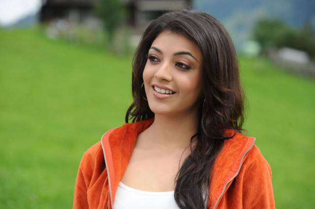Woman long hair orange jacket free wallpaper - medium preview image