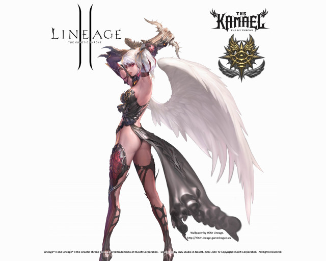 Female character wings sword action free wallpaper - medium preview image