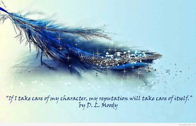 Blue feather quote on it free wallpaper - medium preview image