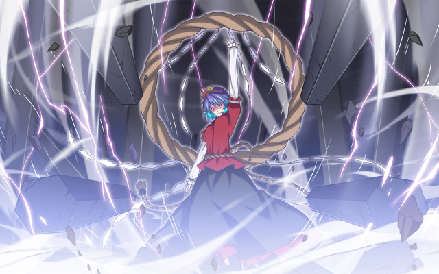 Person standing room ring lightning free wallpaper - medium preview image