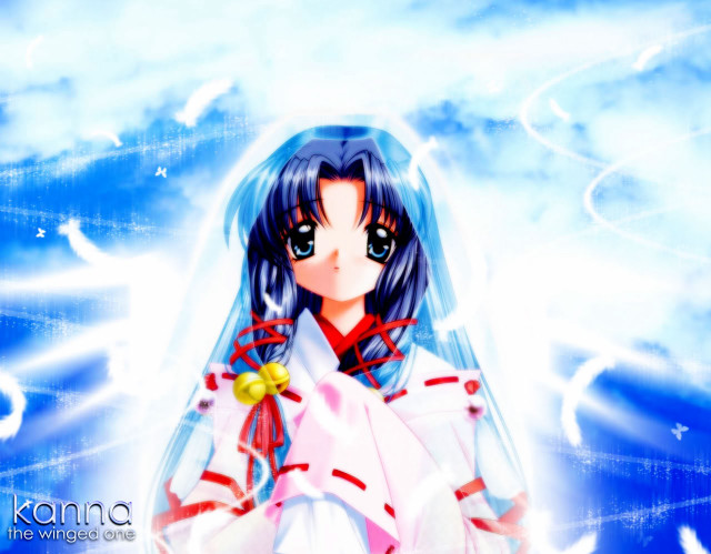 Anime veil ribbon blue sky free wallpaper - medium preview image