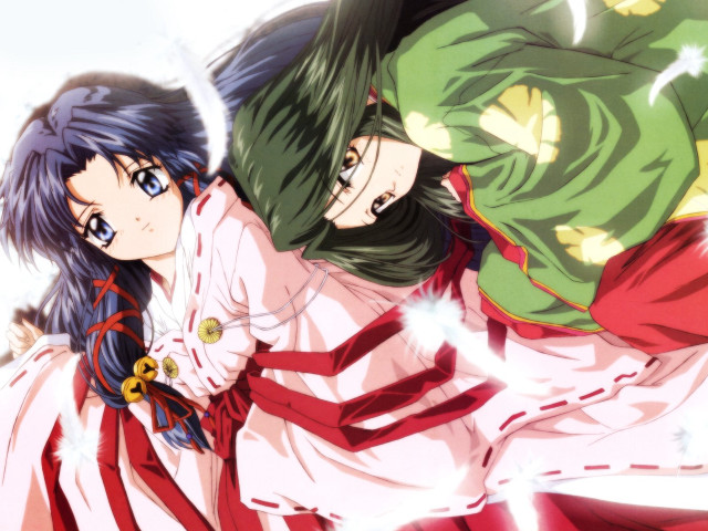 Anime characters hugging together image free wallpaper - medium preview image