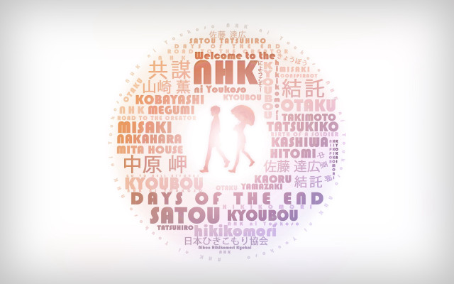 Person walking circle multilanguage text free wallpaper - medium preview image