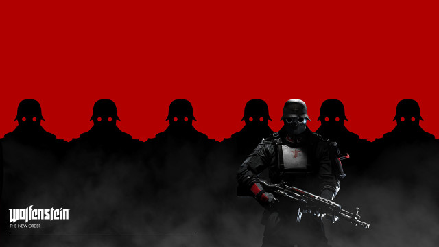 Group guns red background black free wallpaper - medium preview image