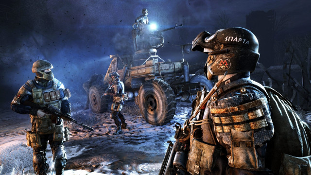 Soldiers snowy area truck gas free wallpaper - medium preview image