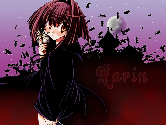 Girl bat purple background halloween free wallpaper - medium preview image