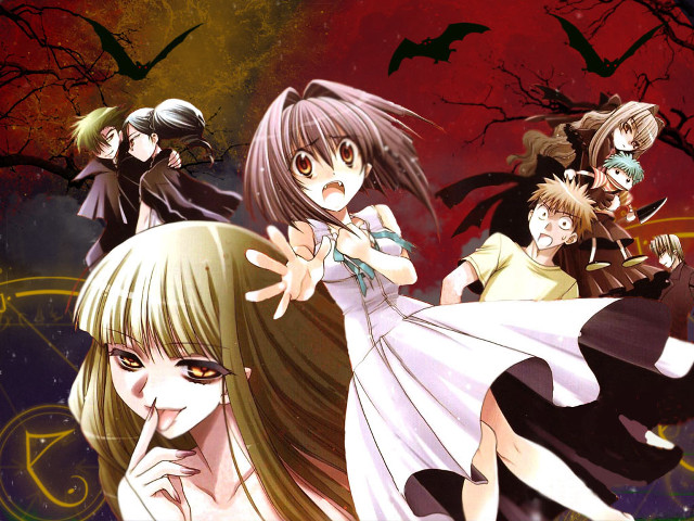 Anime characters bats full moon free wallpaper - medium preview image