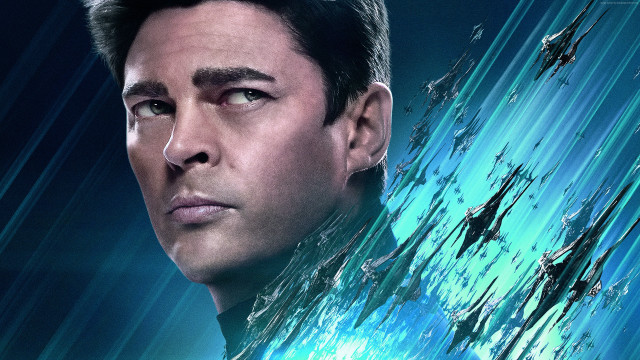 Sci fi man action painting free wallpaper - medium preview image