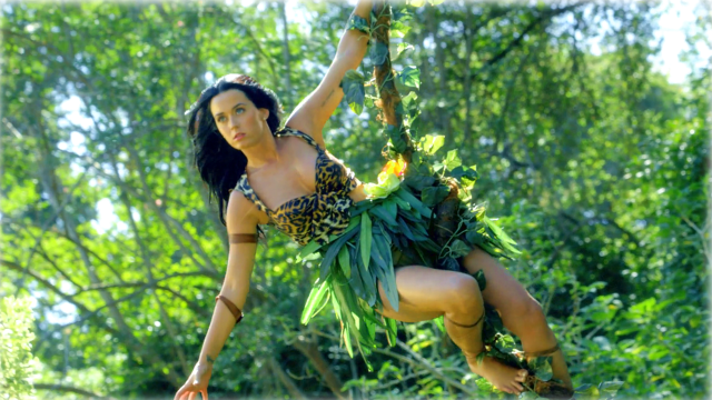 Jungle woman hanging branch primitivism free wallpaper - medium preview image