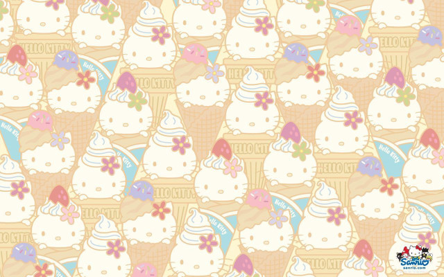 Ice cream cones flower pastel free wallpaper - medium preview image
