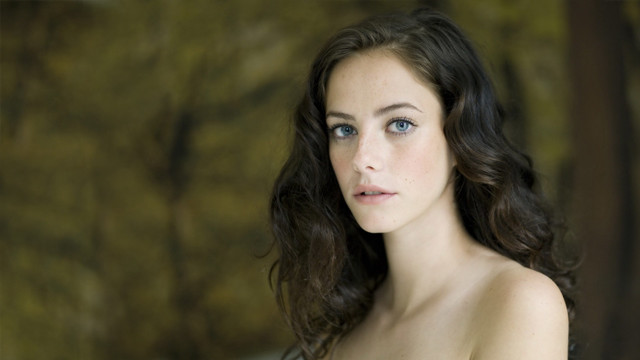 Blue eyes white dress portrait #2 free wallpaper - medium preview image